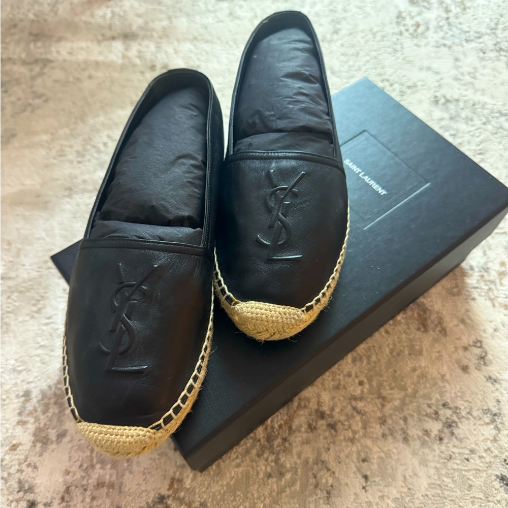 Authentic Saint Laurent Black Espadrilles